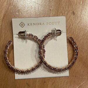 Kendra Scott hoops - rosegold/deep pink/purple